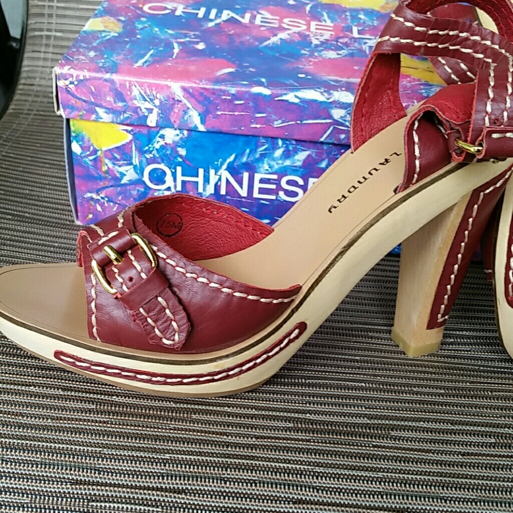Chinese Laundry Wood and Leather Heels;-) - Picture 5 of 8